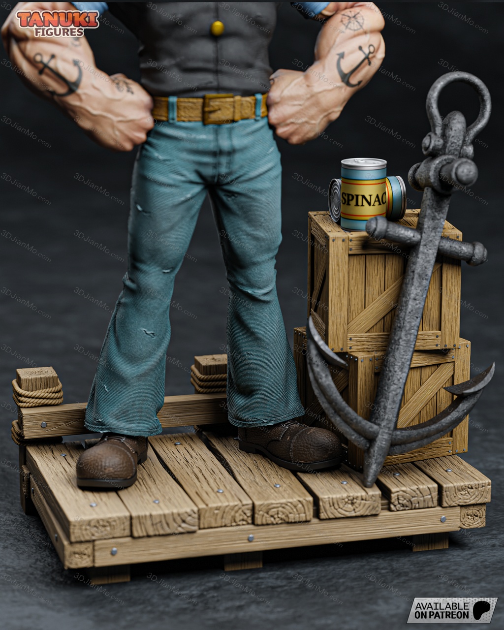 Tanuki Figures 大力水手 波派