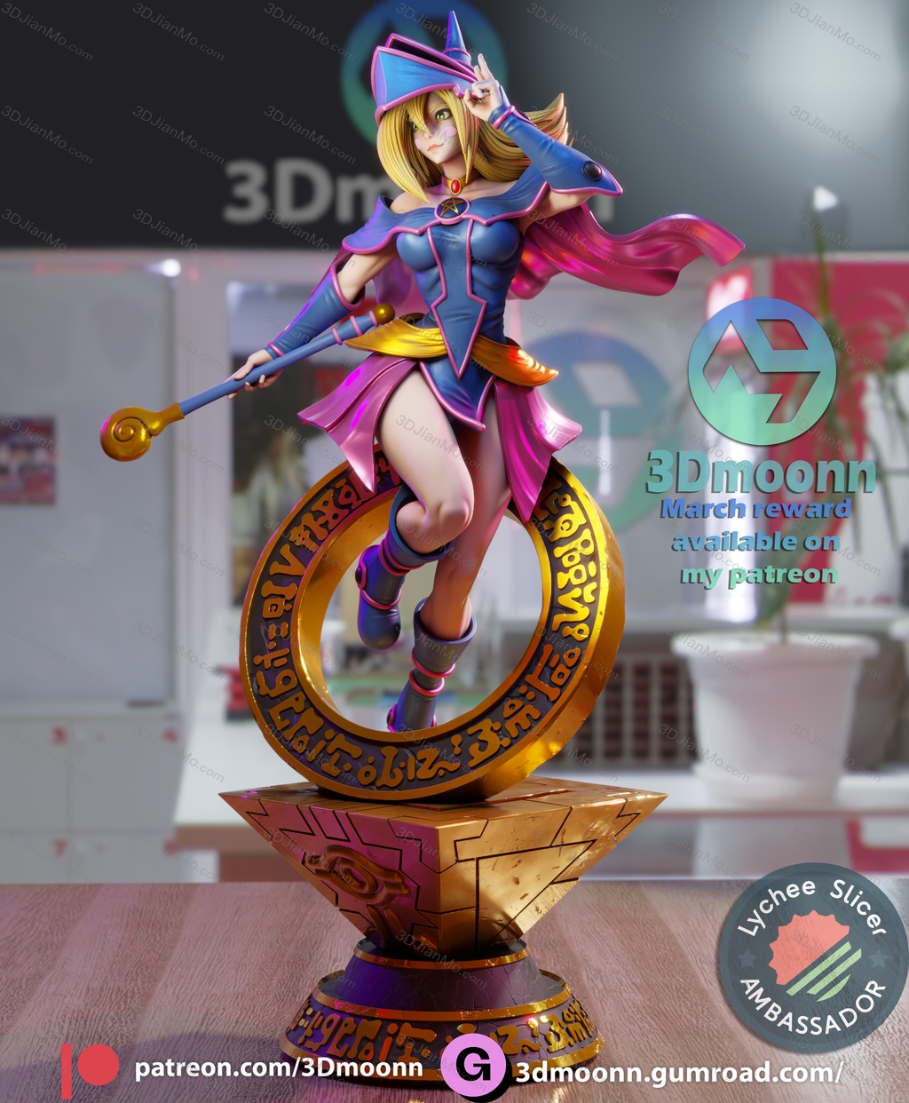 3Dmoonn 游戏王 黑魔导女孩