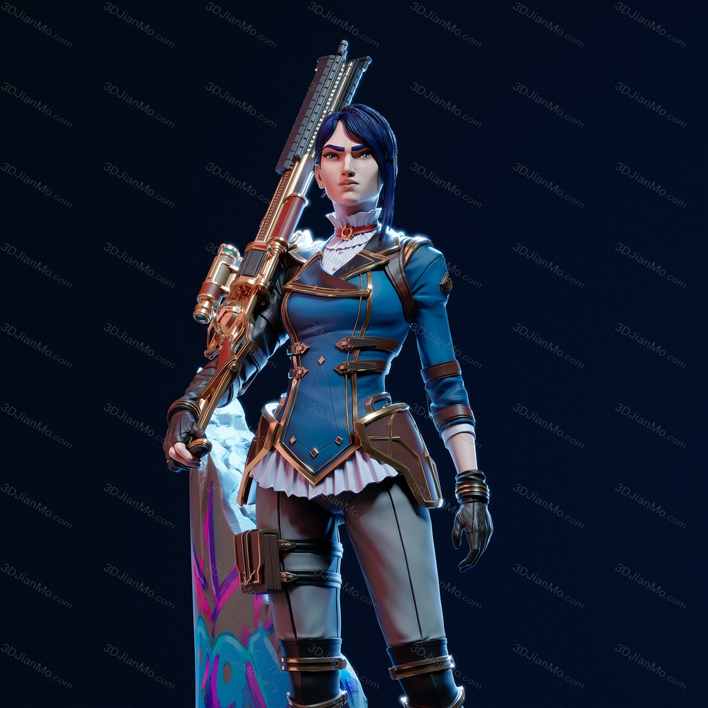 CA3D 英雄联盟 皮城女警凯特琳