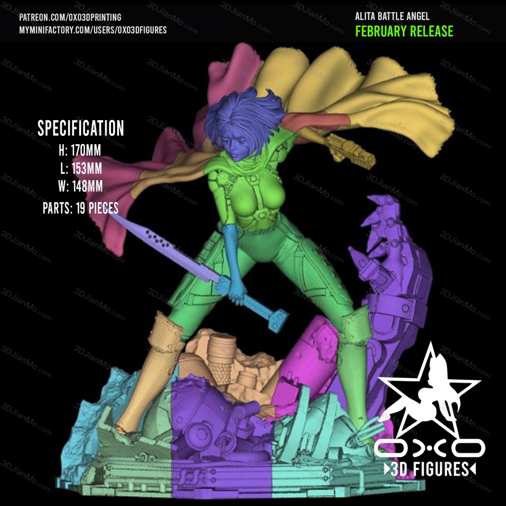 OXO3D 战斗天使 阿丽塔