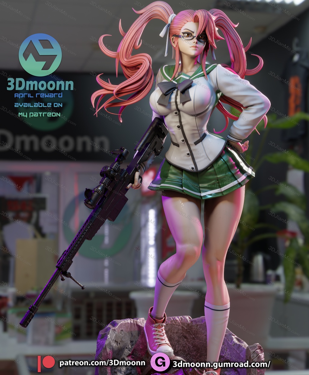 3Dmoonn 学园默示录 高城沙耶