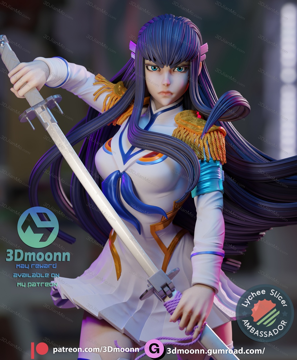 3Dmoonn 斩服少女 鬼龍院皐月
