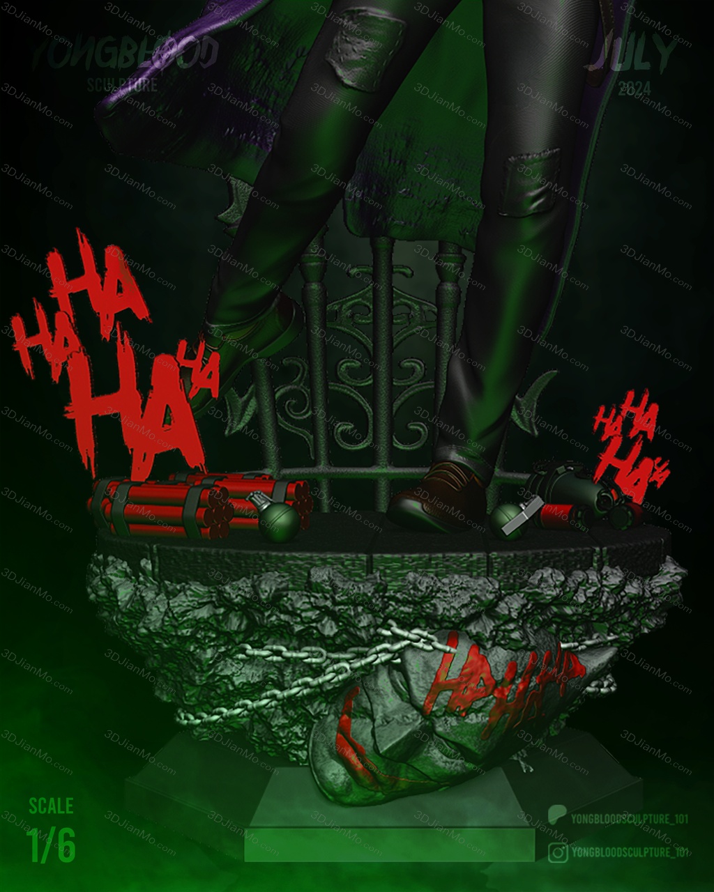 Yongblood Sculpture DC漫画 小丑