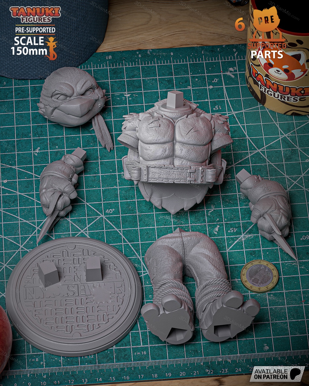 Tanuki Figures 忍者神龟 拉斐尔