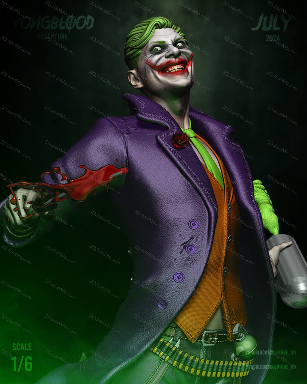 Yongblood Sculpture DC漫画 小丑