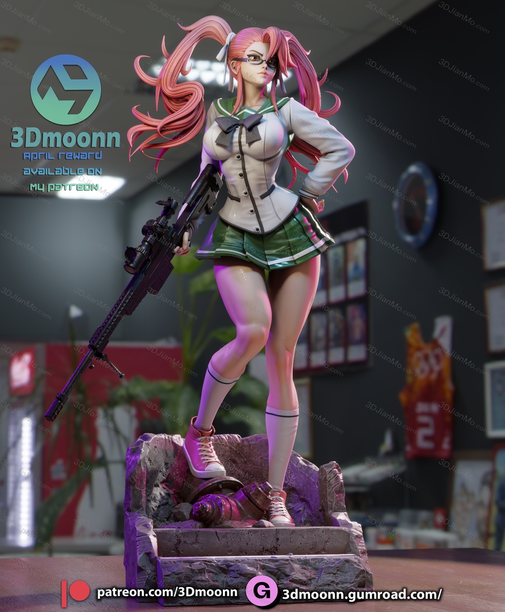 3Dmoonn 学园默示录 高城沙耶