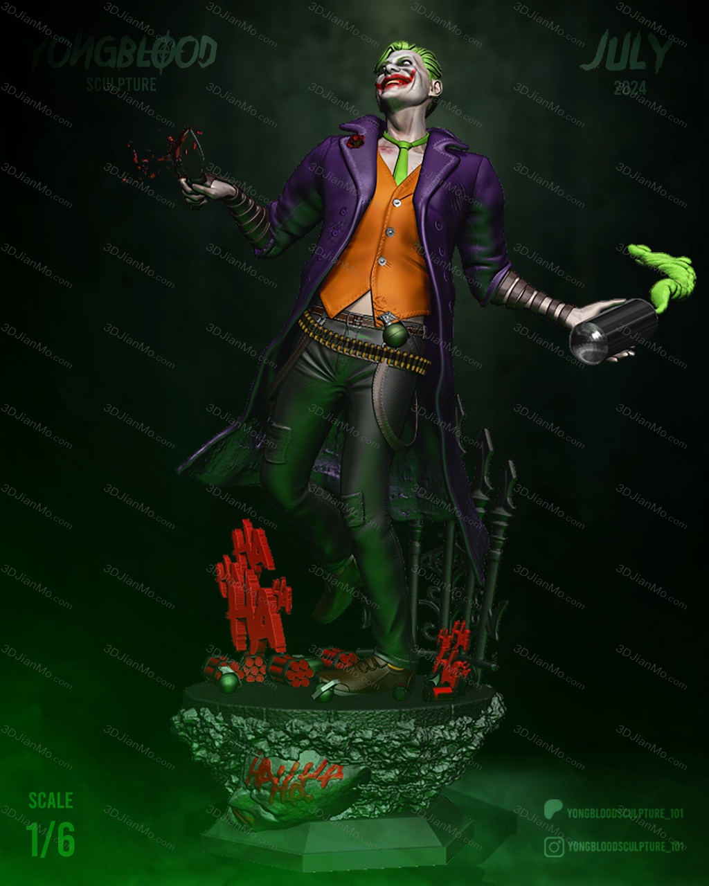 Yongblood Sculpture DC漫画 小丑