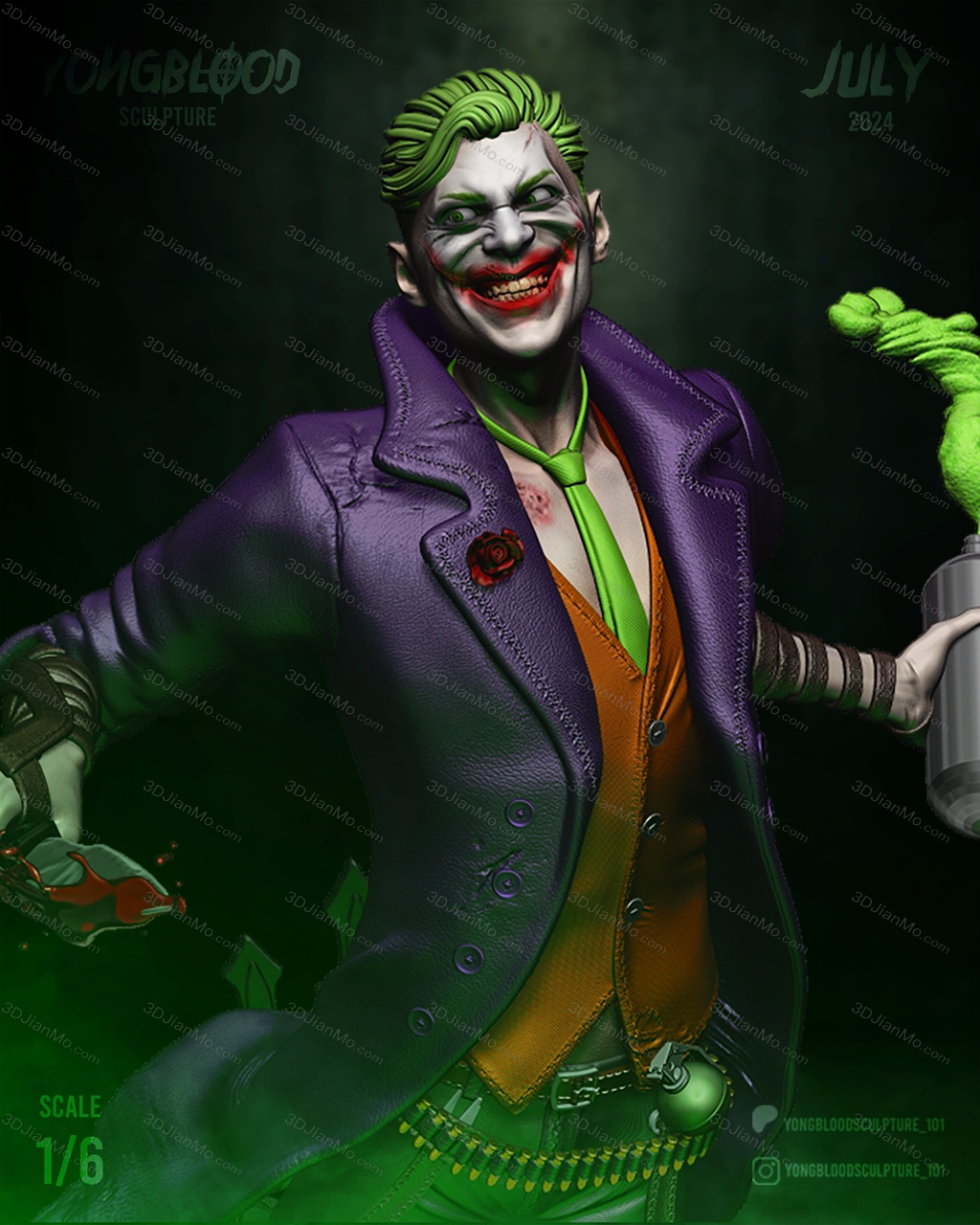 Yongblood Sculpture DC漫画 小丑