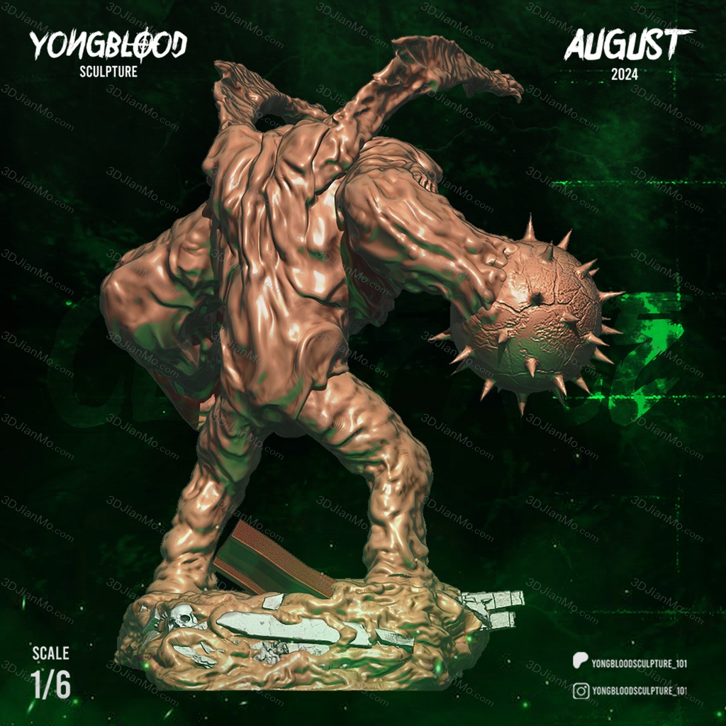 Yongblood Sculpture DC漫画 泥脸