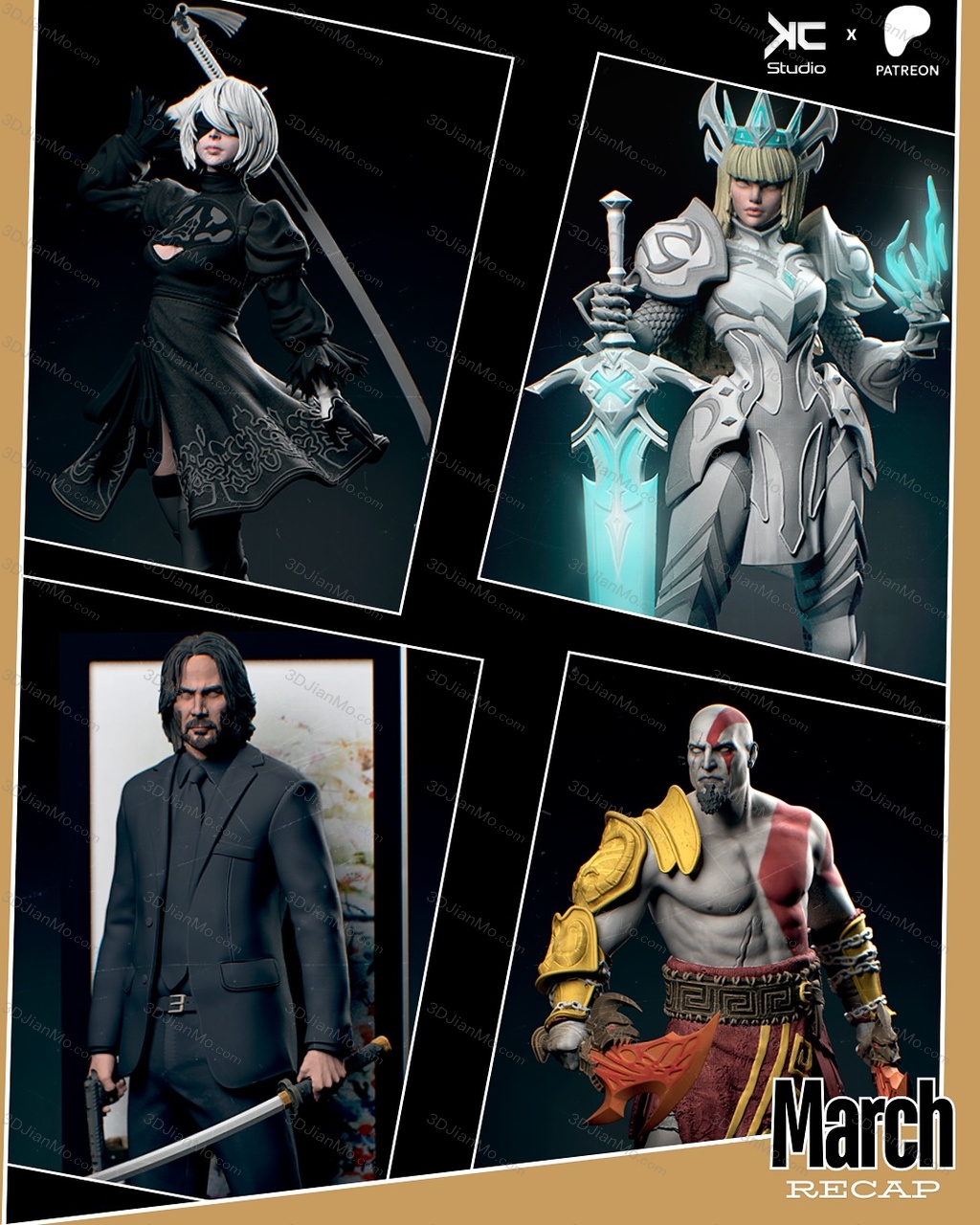 KcStudio 2025年3月半身像合集