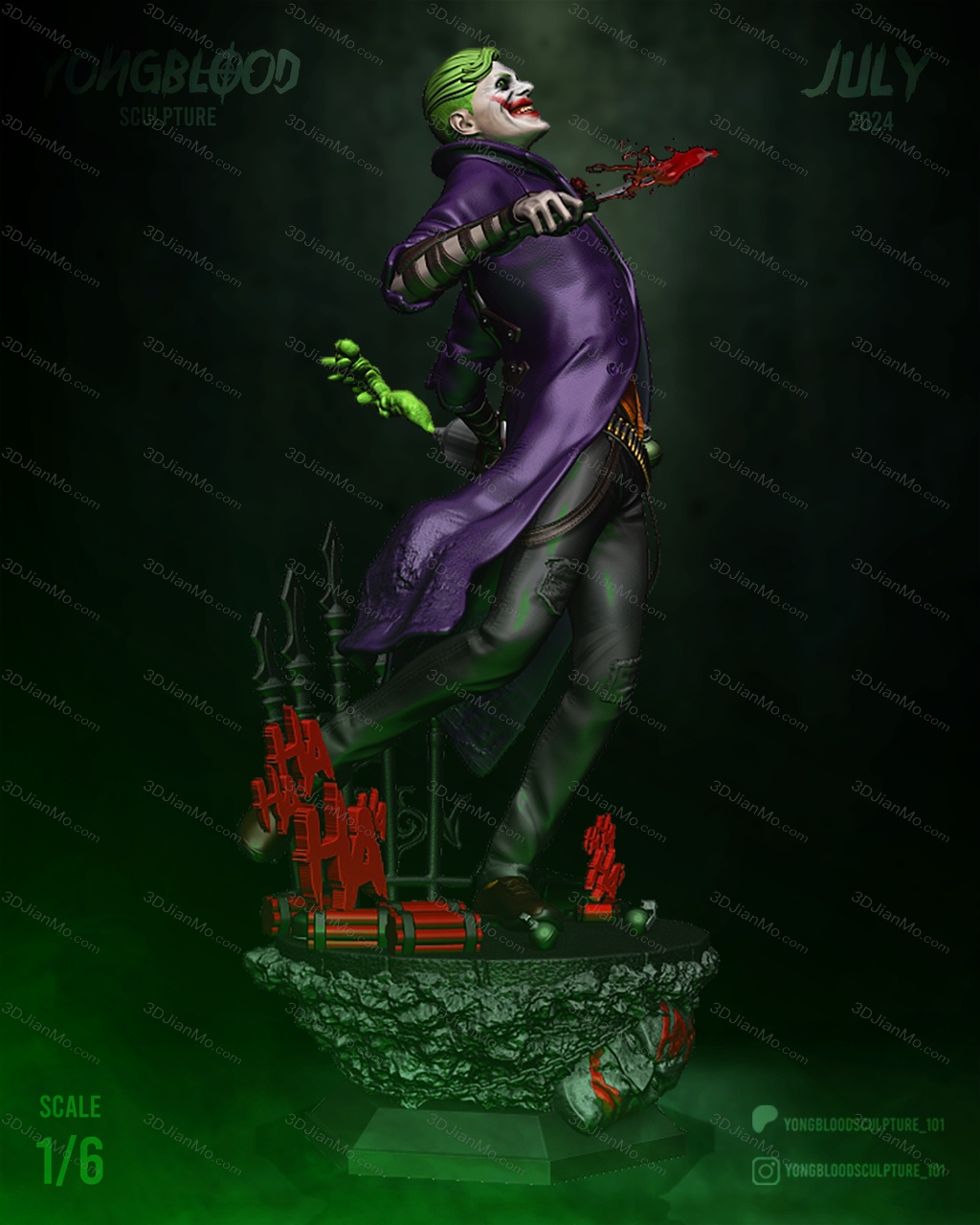 Yongblood Sculpture DC漫画 小丑