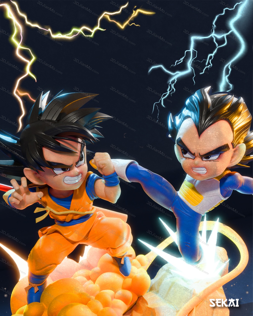 Sekai 龙珠 悟空对战贝吉塔