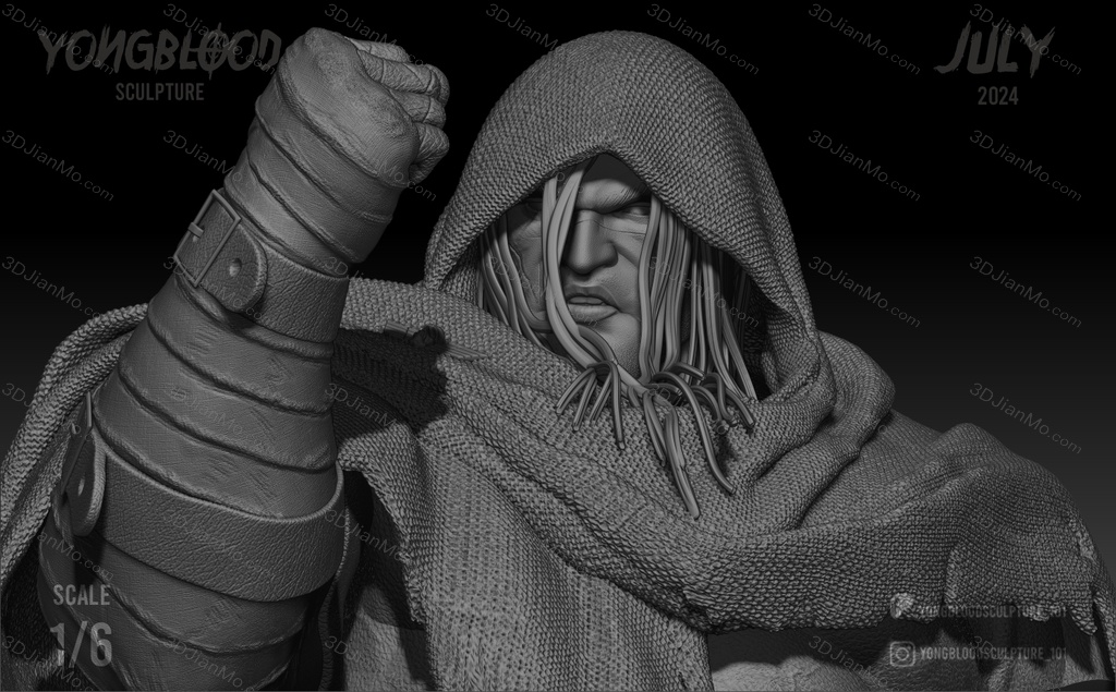 Yongblood Sculpture 街头霸王 将军拜森