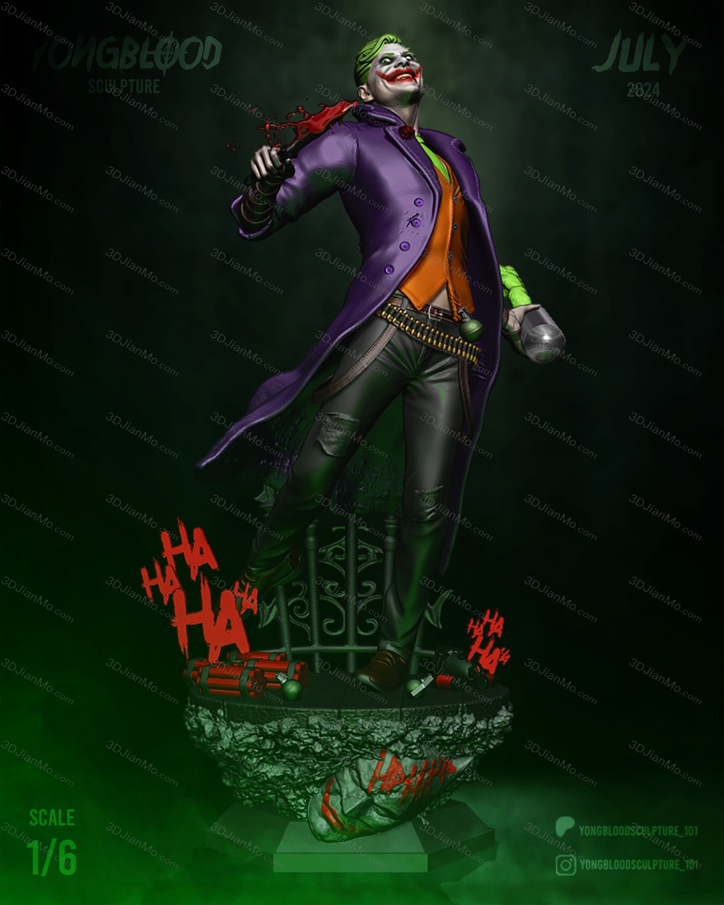 Yongblood Sculpture DC漫画 小丑