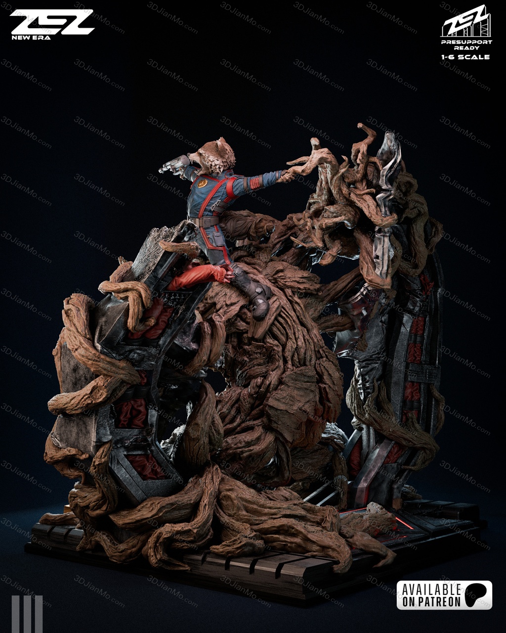 ZEZ STUDIOS 漫威 火箭浣熊与格鲁特