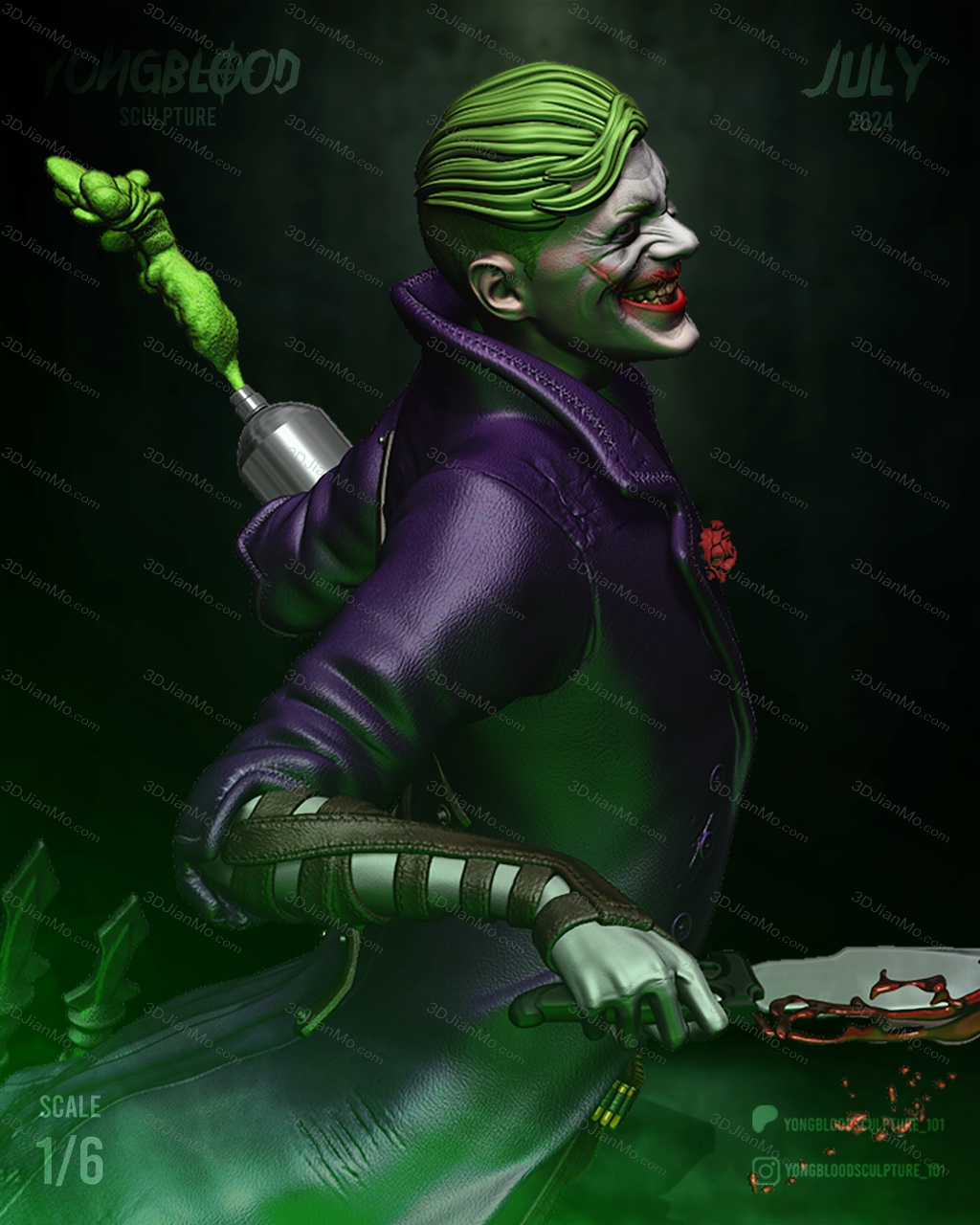 Yongblood Sculpture DC漫画 小丑