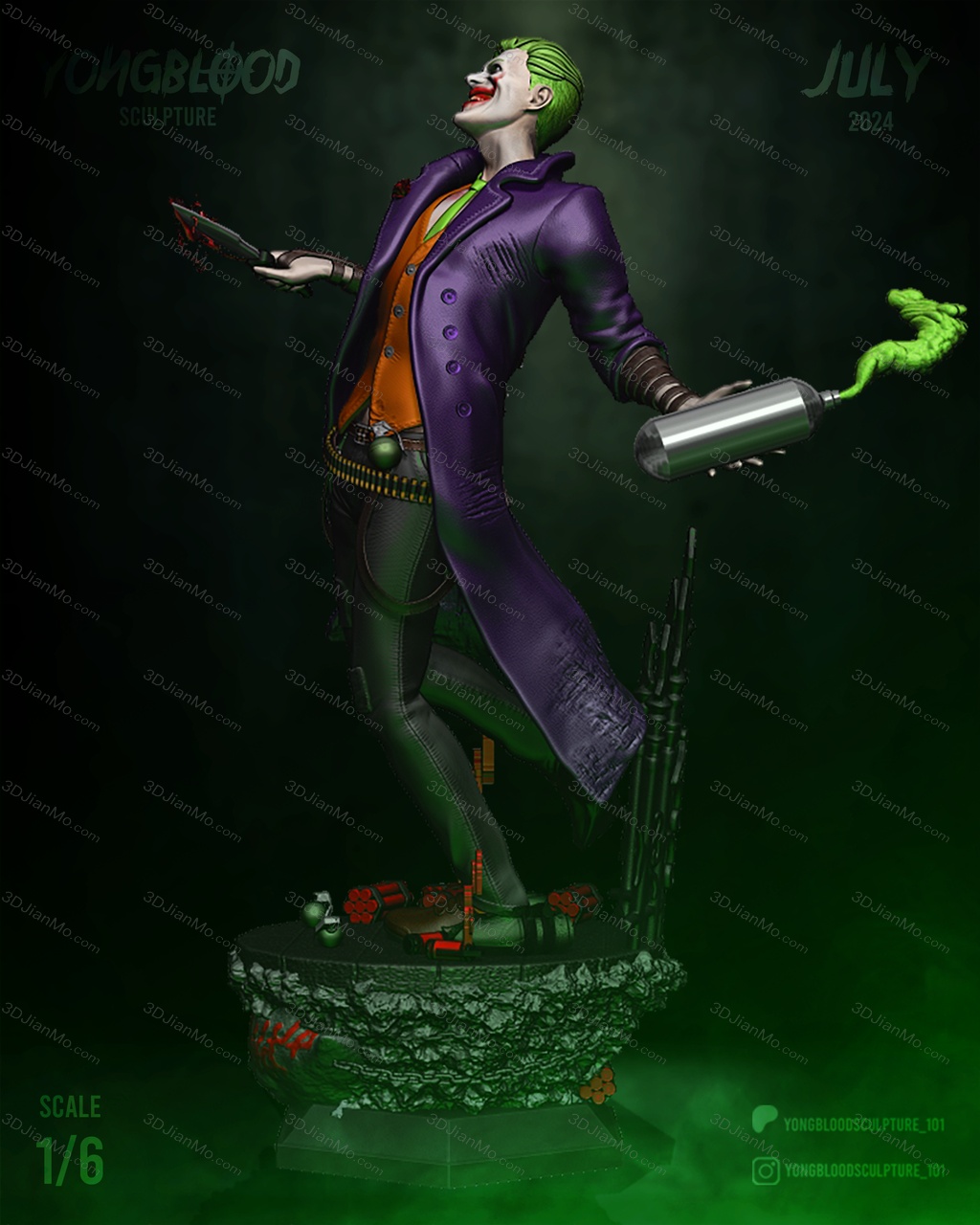 Yongblood Sculpture DC漫画 小丑