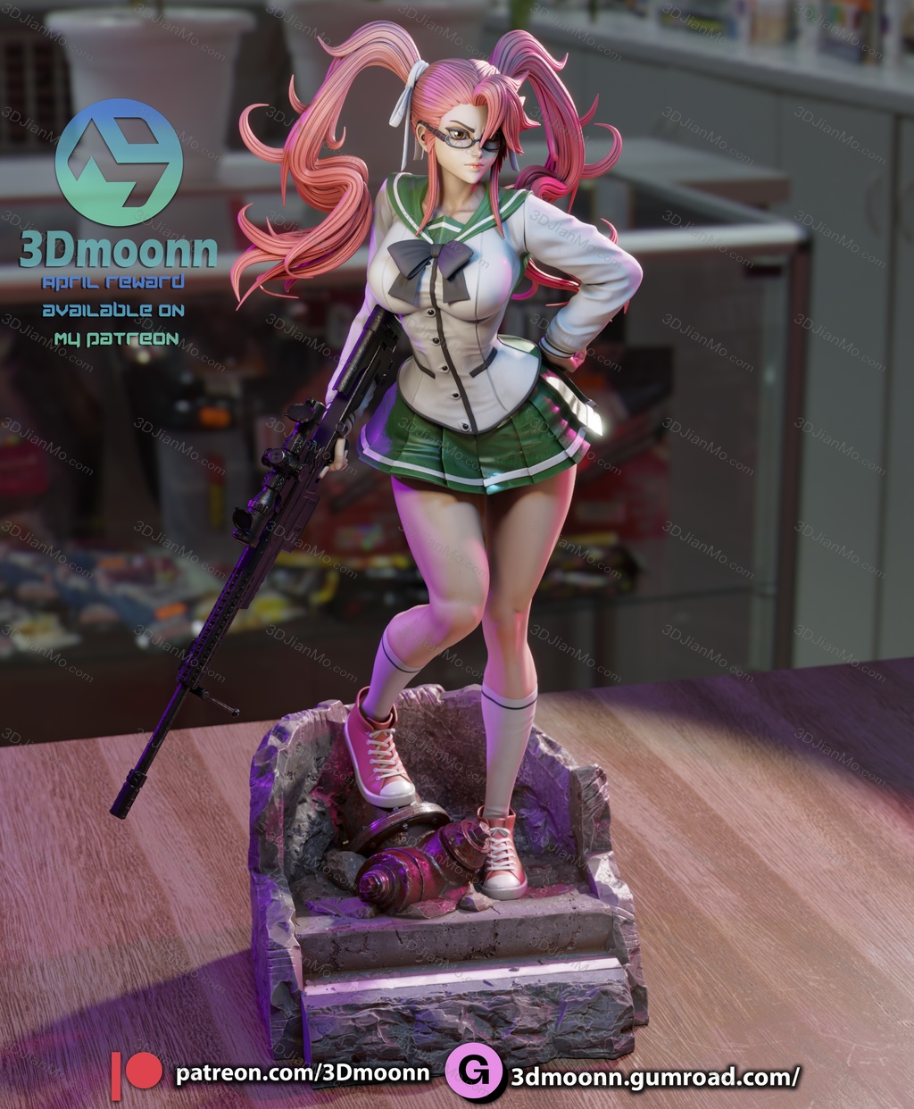 3Dmoonn 学园默示录 高城沙耶