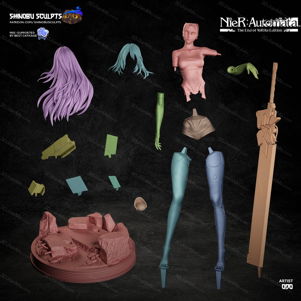 Shinobu Sculpts 尼尔:机械纪元 尤尔哈A型二号