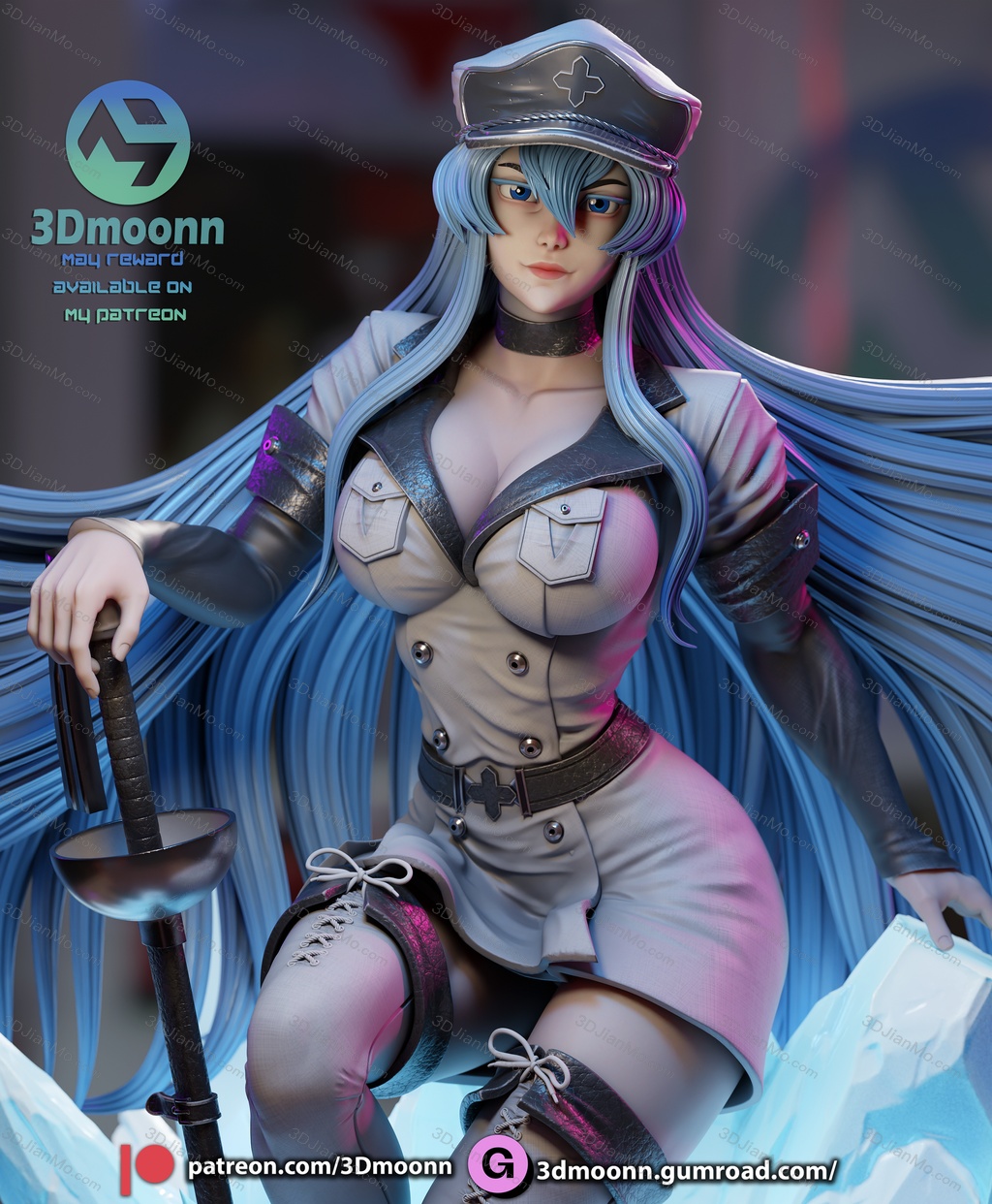 3Dmoonn 斩·赤红之瞳 艾斯德斯