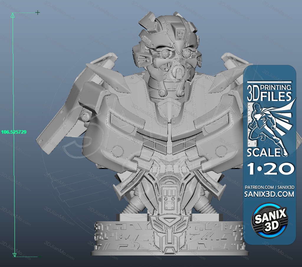 Sanix3d ‌变形金钢 大黄蜂
