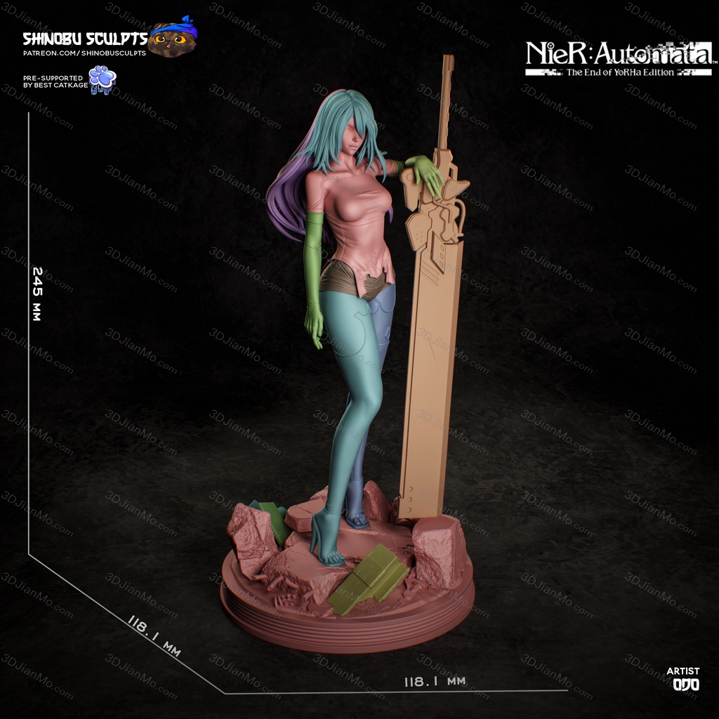 Shinobu Sculpts 尼尔:机械纪元 尤尔哈A型二号