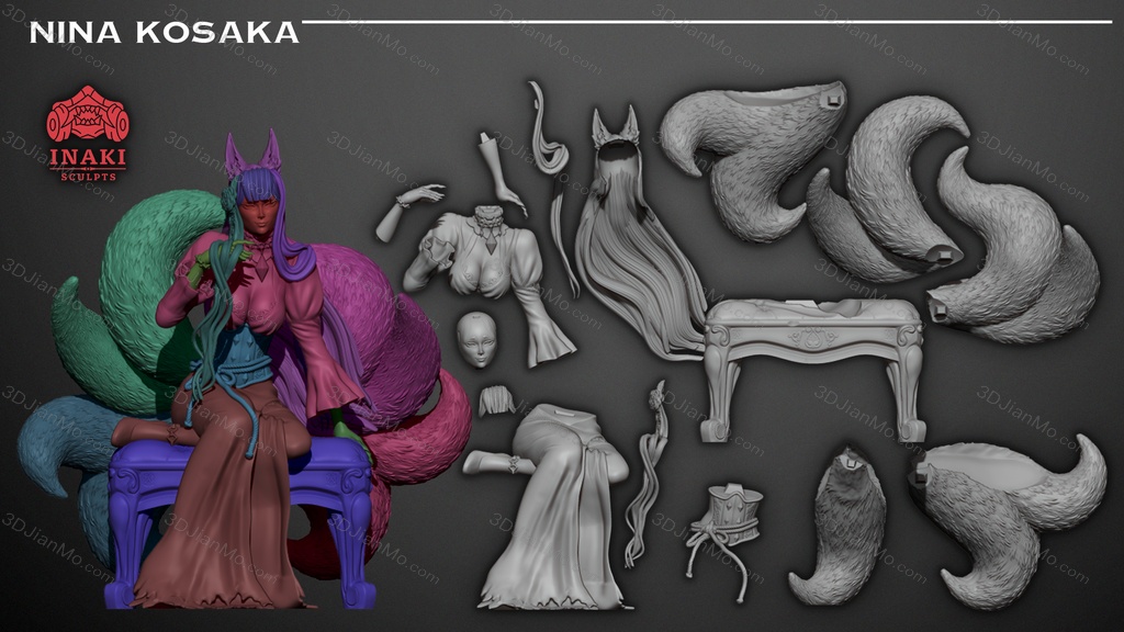 Inaki Sculpts 虚拟主播 Nina Kosaka