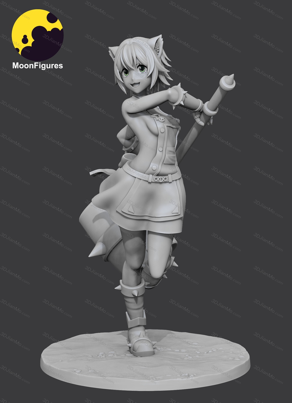 Moon Figures S级怪兽“贝希摩斯”被误认成小猫，成为精灵女孩的骑士（宠物）一起生活 芭尔坎