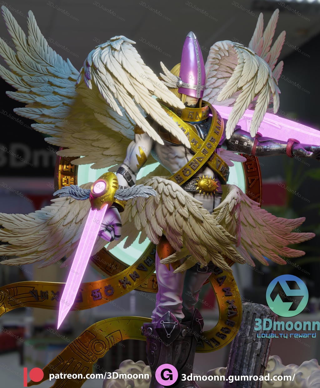 3Dmoonn 数码兽 神圣天使兽