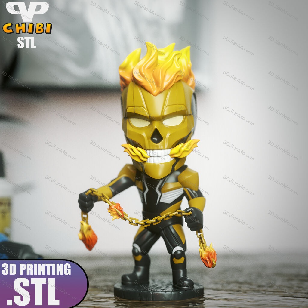 Chibi STL 漫威 恶灵骑士
