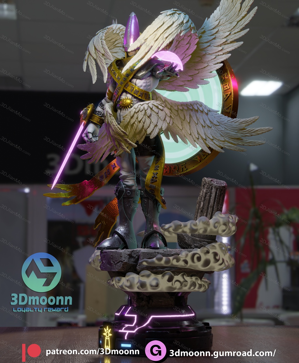3Dmoonn 数码兽 神圣天使兽