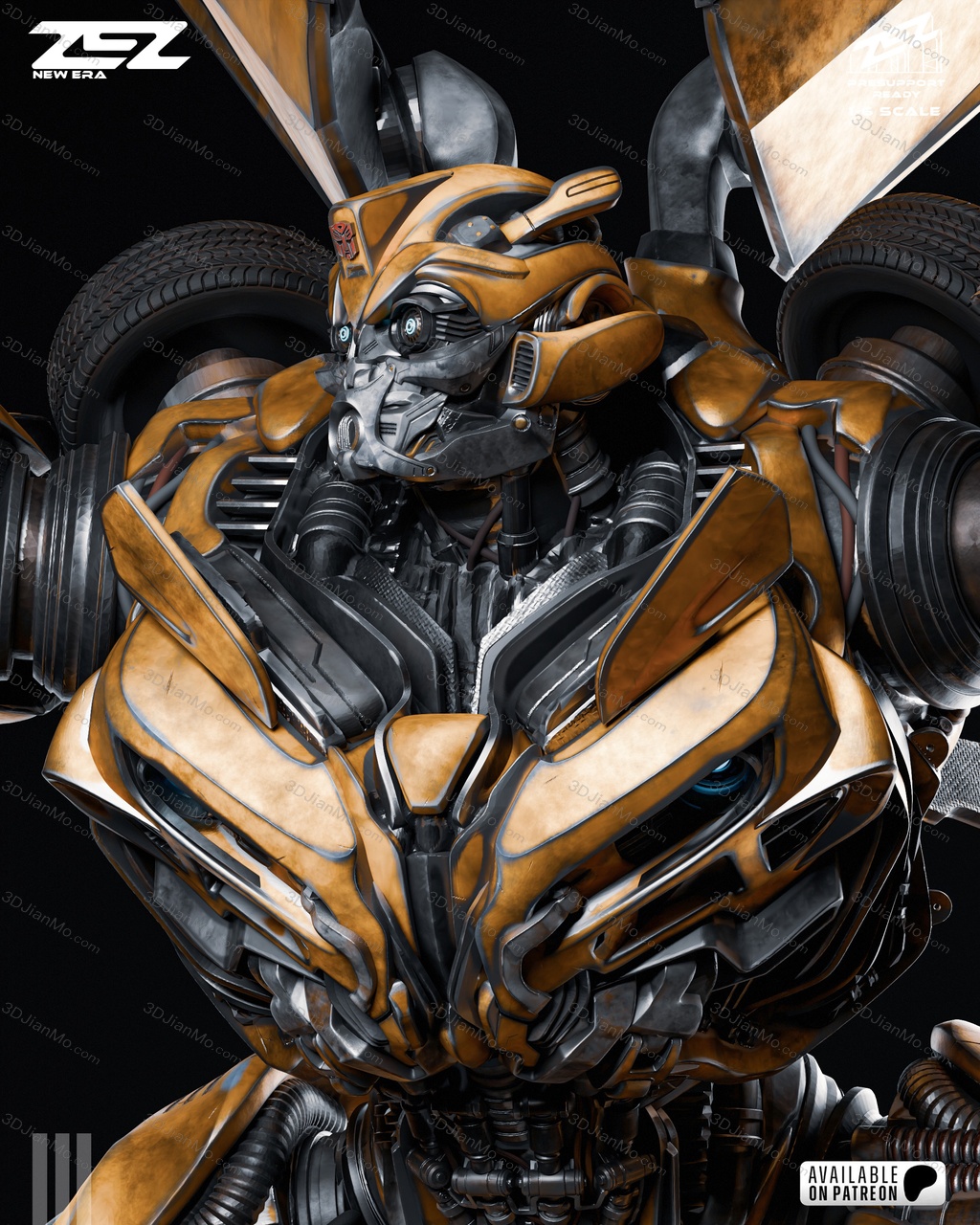 ZEZ STUDIOS 变形金钢 大黄锋