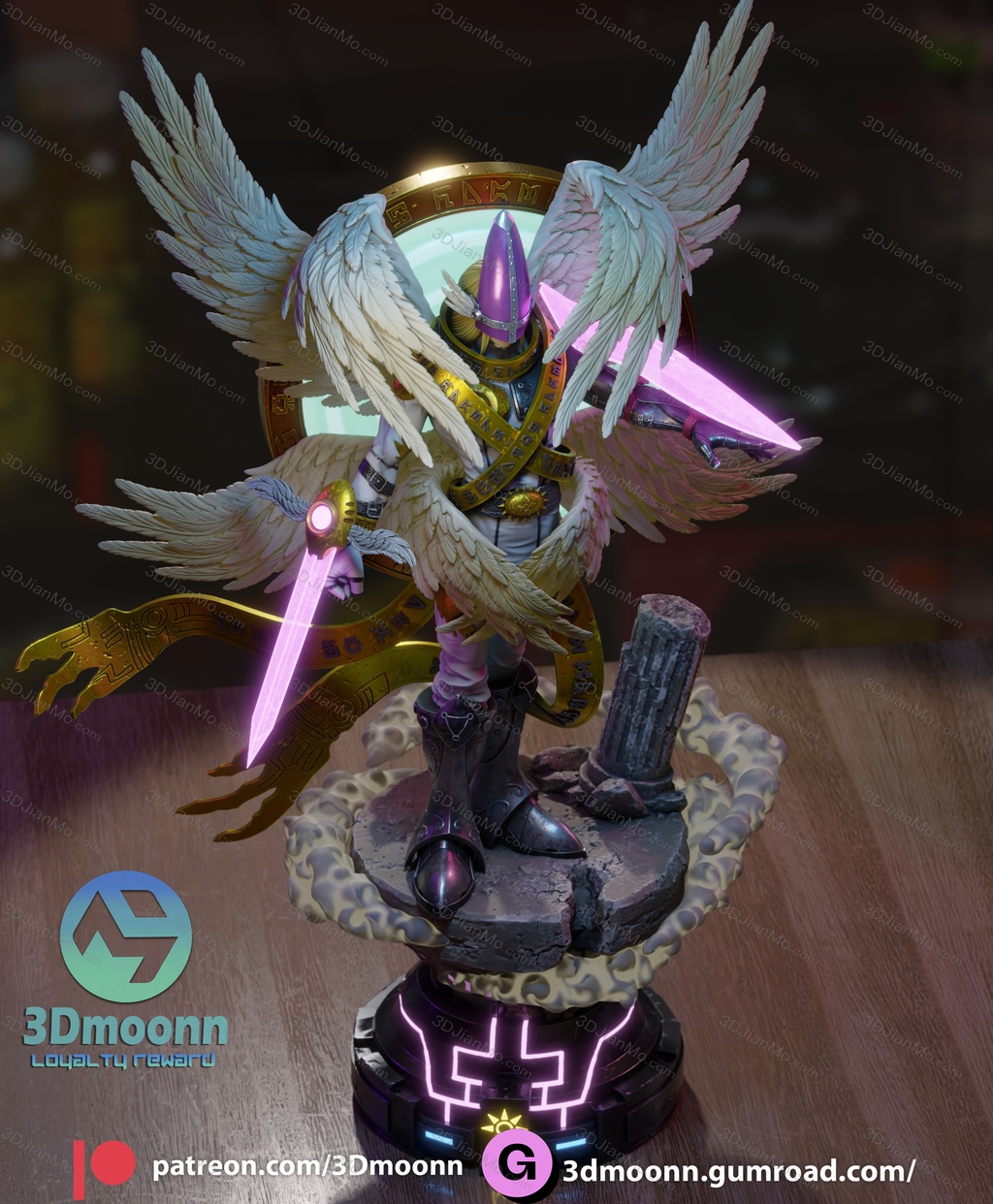 3Dmoonn 数码兽 神圣天使兽
