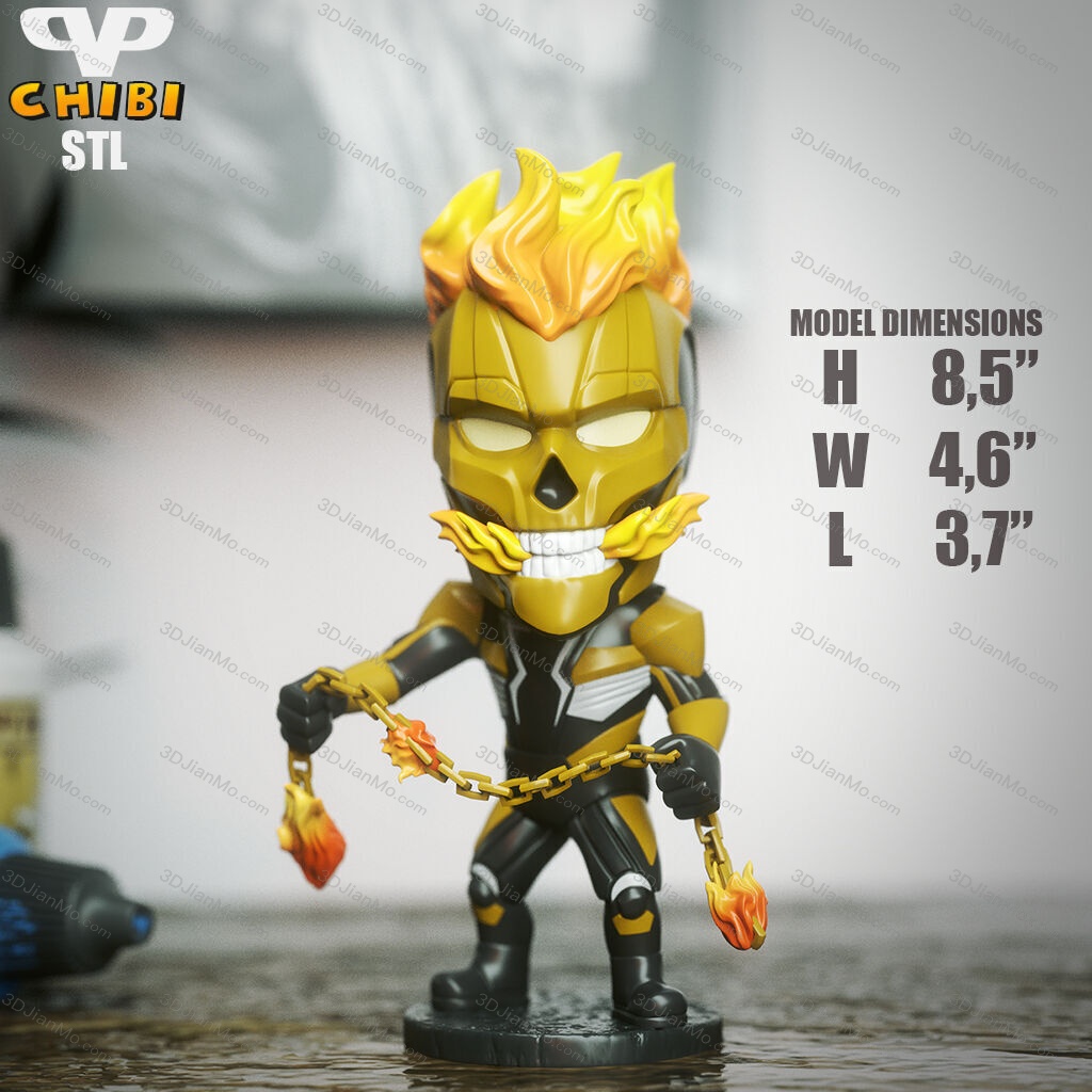 Chibi STL 漫威 恶灵骑士