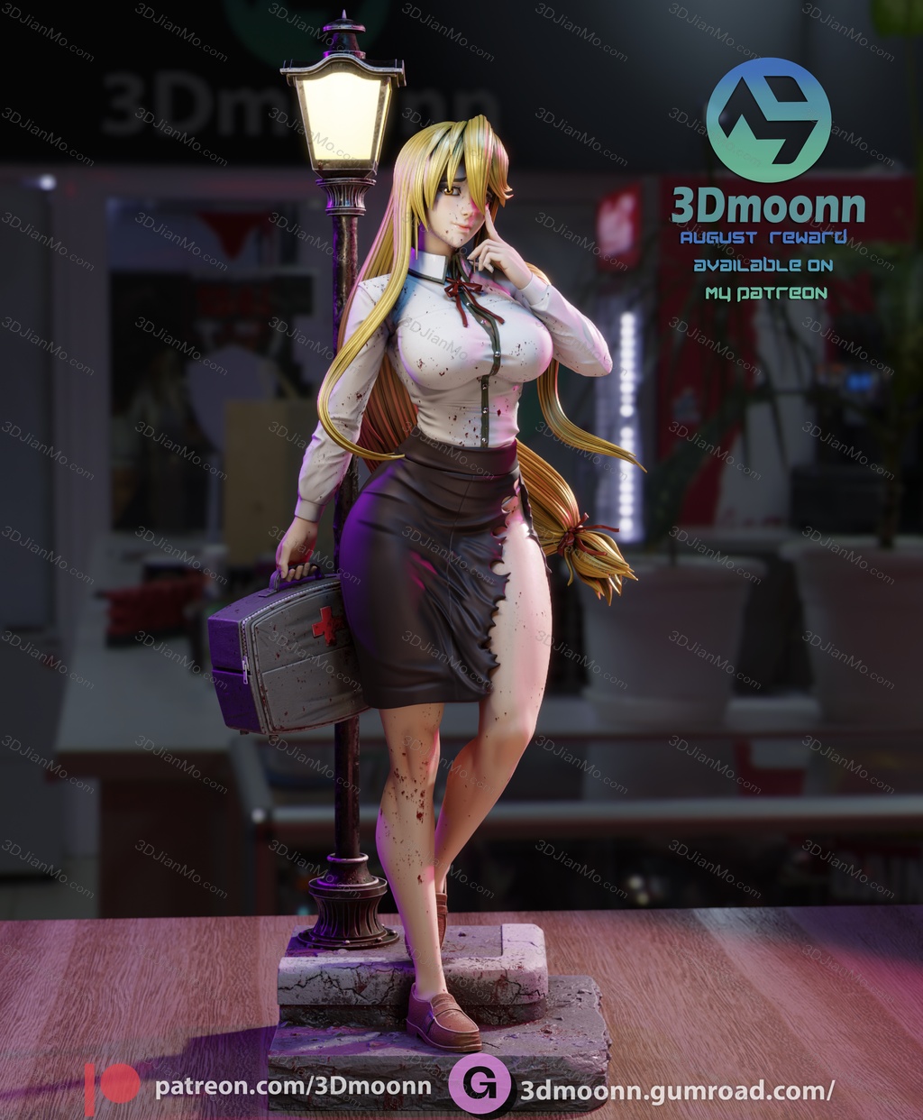 3Dmoonn 学园默示录 鞠川静香