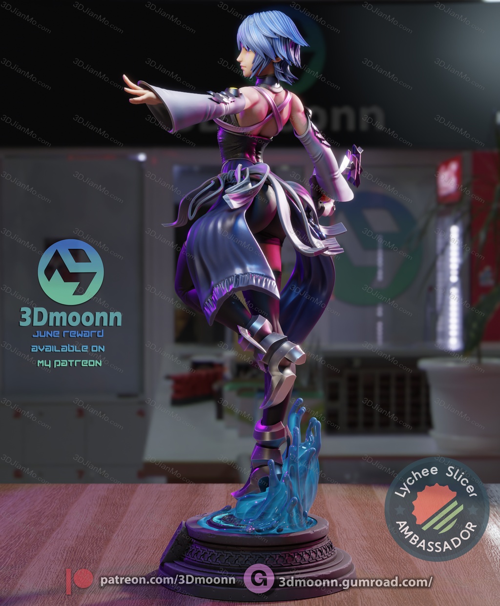 3Dmoonn 王国之心 阿库娅
