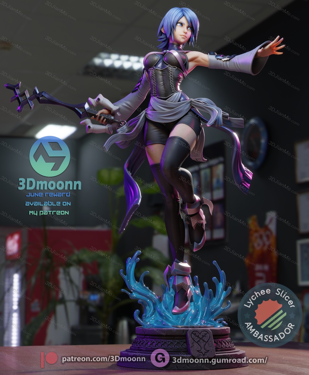 3Dmoonn 王国之心 阿库娅