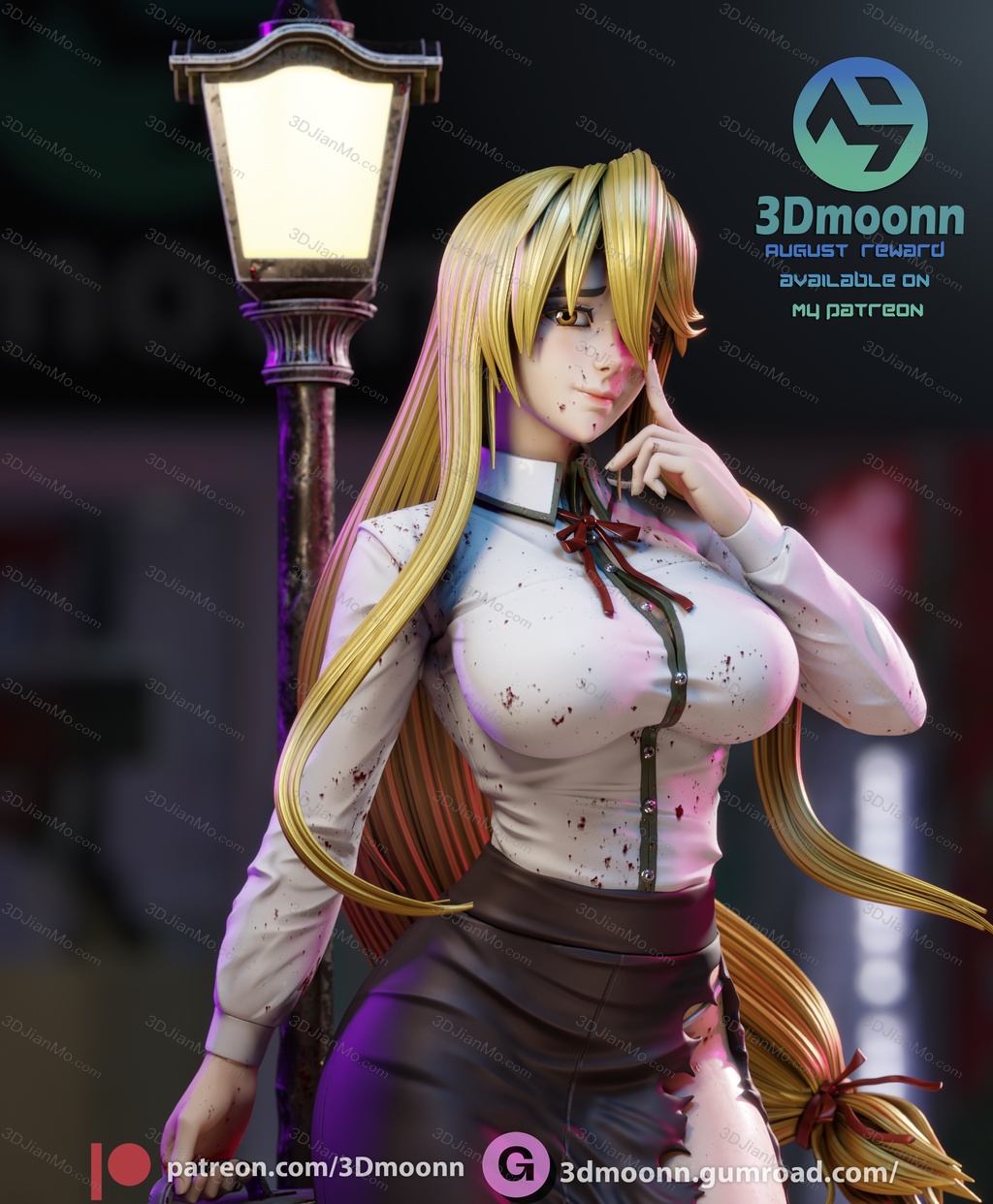 3Dmoonn 学园默示录 鞠川静香