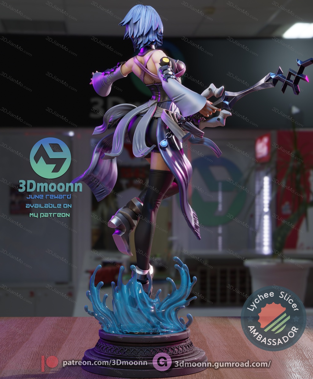 3Dmoonn 王国之心 阿库娅