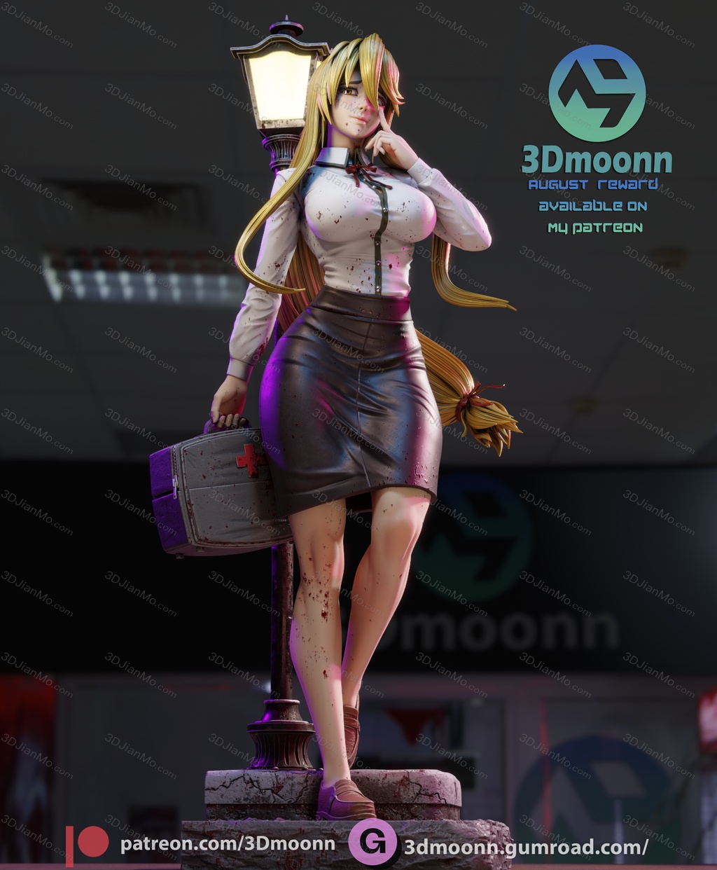 3Dmoonn 学园默示录 鞠川静香