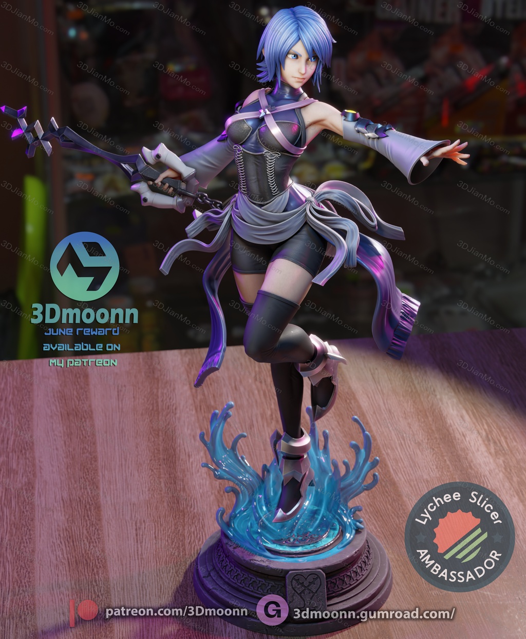 3Dmoonn 王国之心 阿库娅